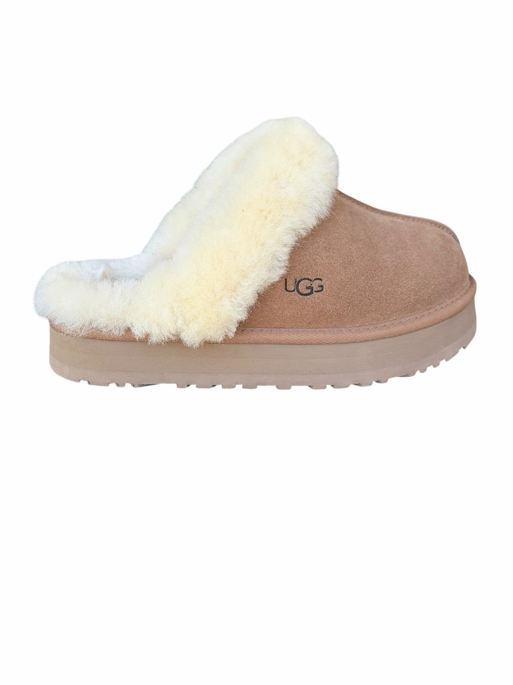 UGG Disquette Slipper Like New Chesnut Sheepskin Size 8